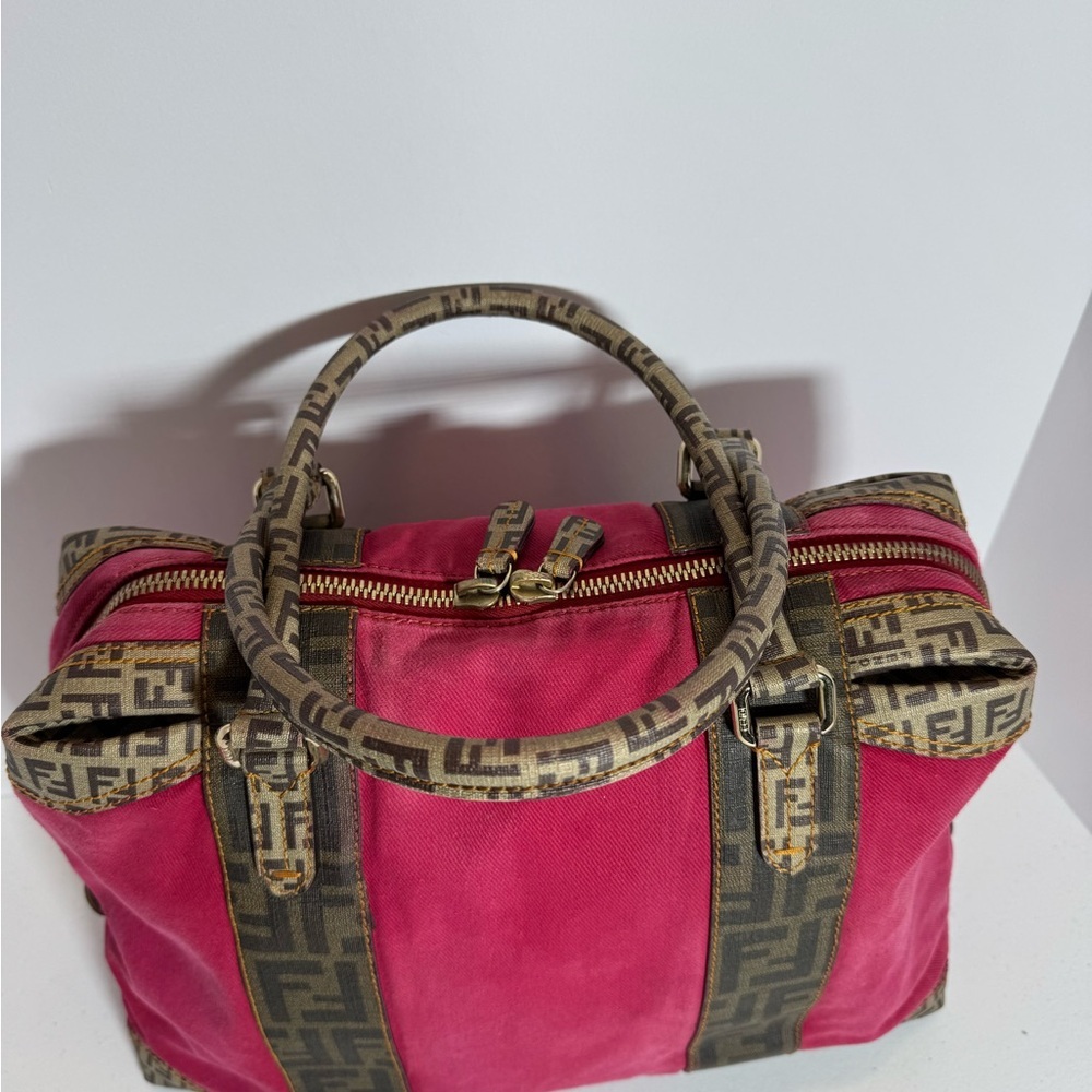 AUTHENTIC Fendi Pink and Brown Satchel - Picture 2 of 16